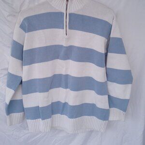 Lauren Ralph Lauren women blue & white sweater Size Medium